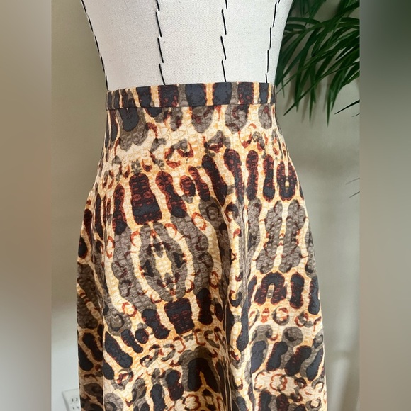 Joe Fresh Brown Cream Pront A-Line Skirt | Size 0 - Picture 4 of 13